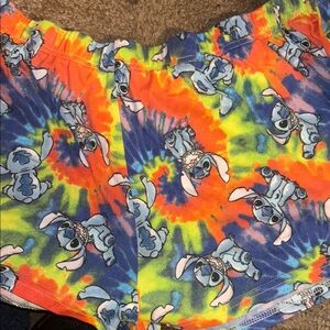Disney Orange and Blue Cartoon Print Shorts